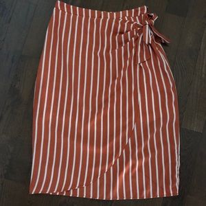 Vintage orange striped skirt